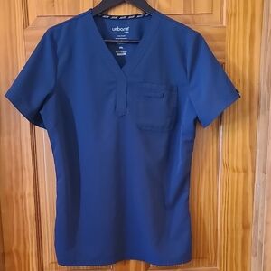 Urbane Navy V-Neck Scrub Top